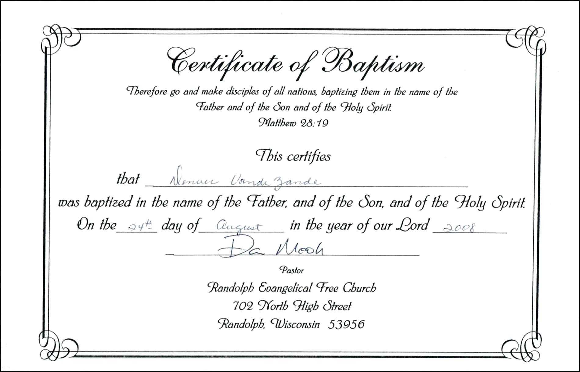 001 Certificate Of Baptism Template Unique Ideas Word For Roman Catholic Baptism Certificate Template