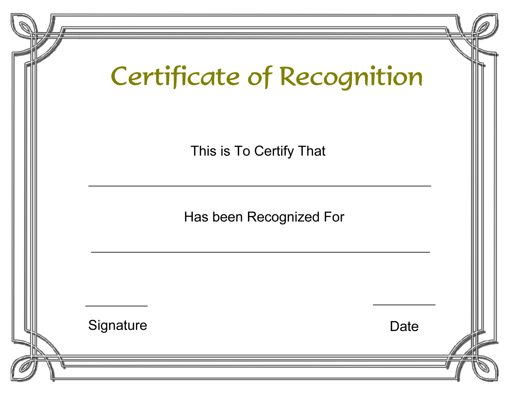 002 Recognition Certificate Template Free Beautiful Ideas Of Inside Blank Award Certificate Templates Word