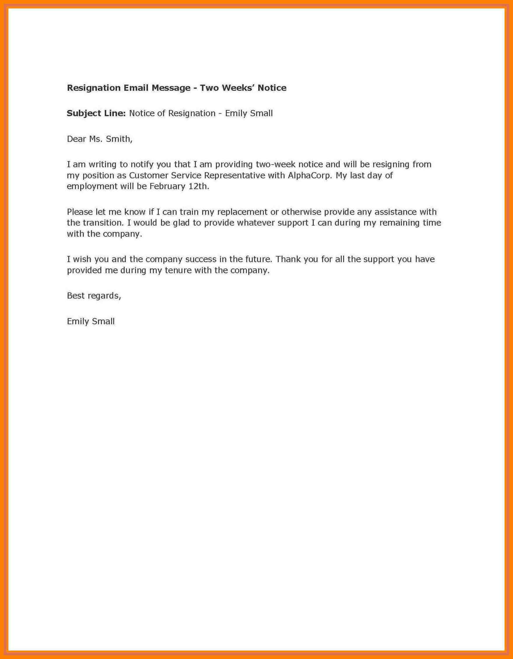 002 Week Notice Template Word Ideas Two Weeks Letter Example Pertaining To 2 Weeks Notice Template Word