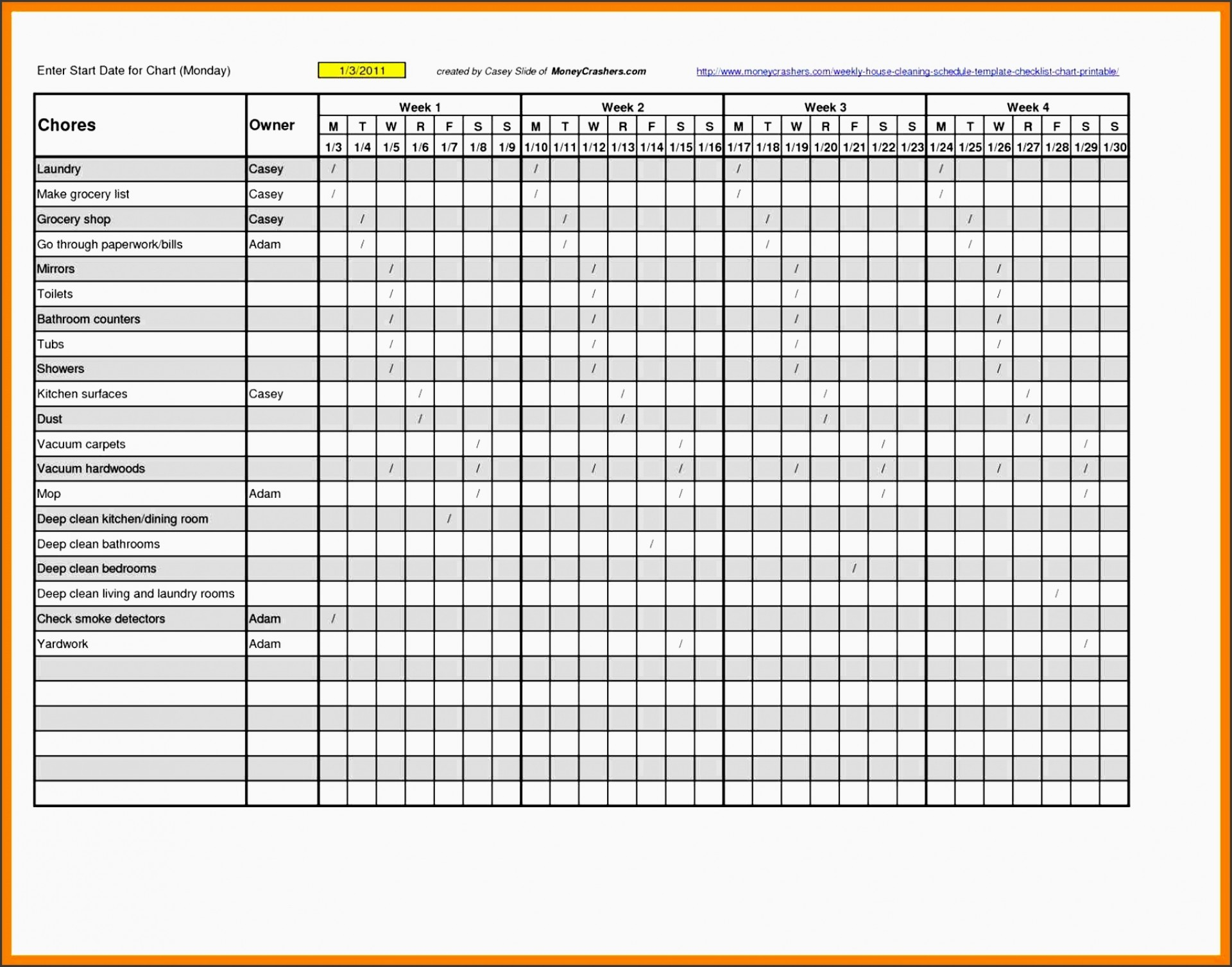 003 Editable Cleaning Schedule Template Impressive Ideas Inside Blank Cleaning Schedule Template