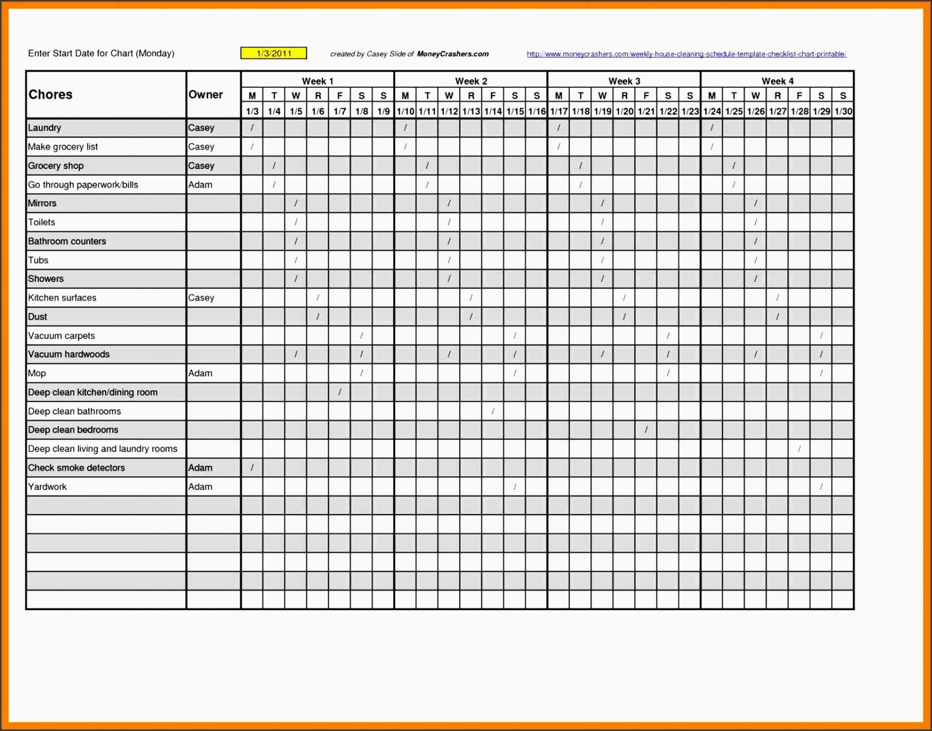 003 Editable Cleaning Schedule Template Impressive Ideas Inside Blank Cleaning Schedule Template