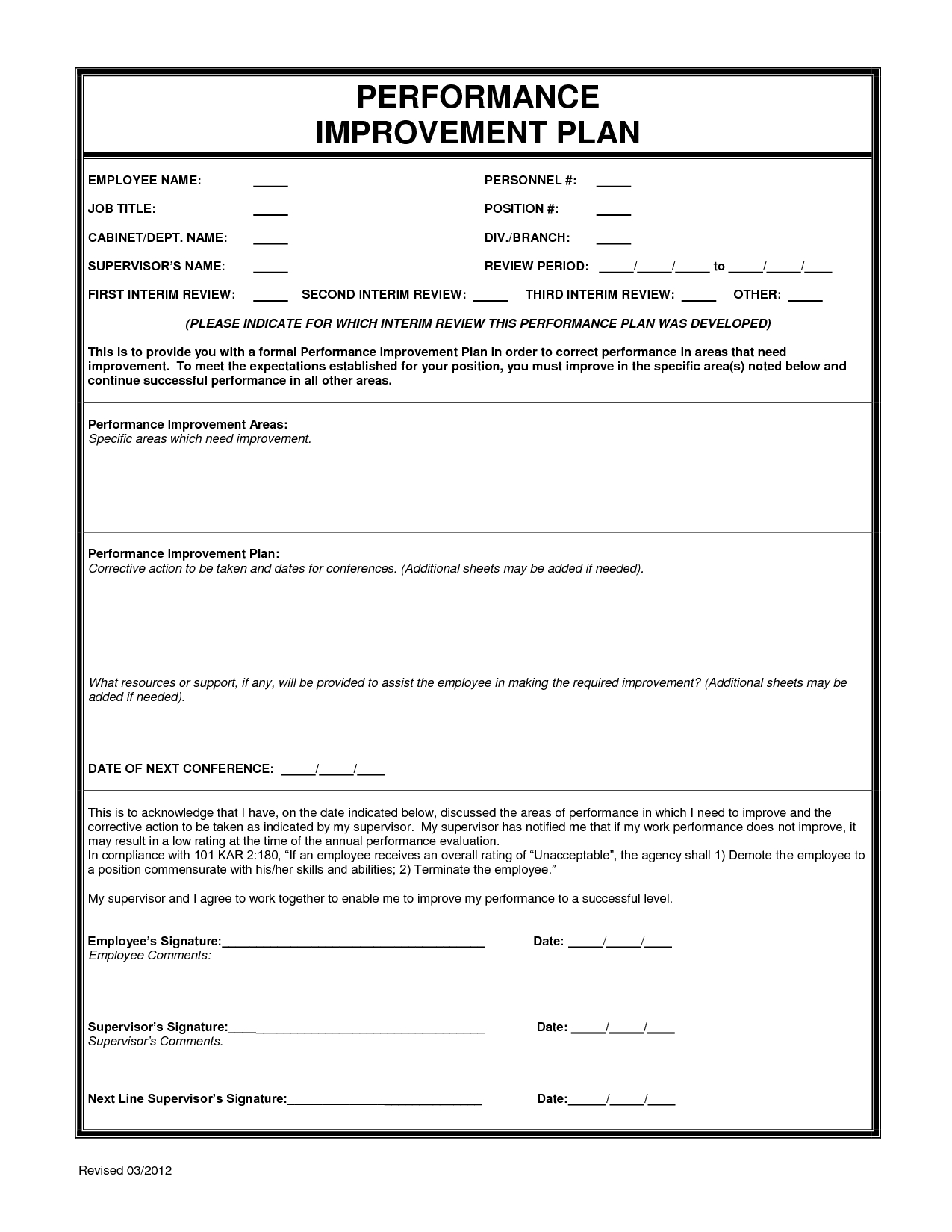 003 Performance Improvement Plan Template Striking Ideas With Regard To Performance Improvement Plan Template Word