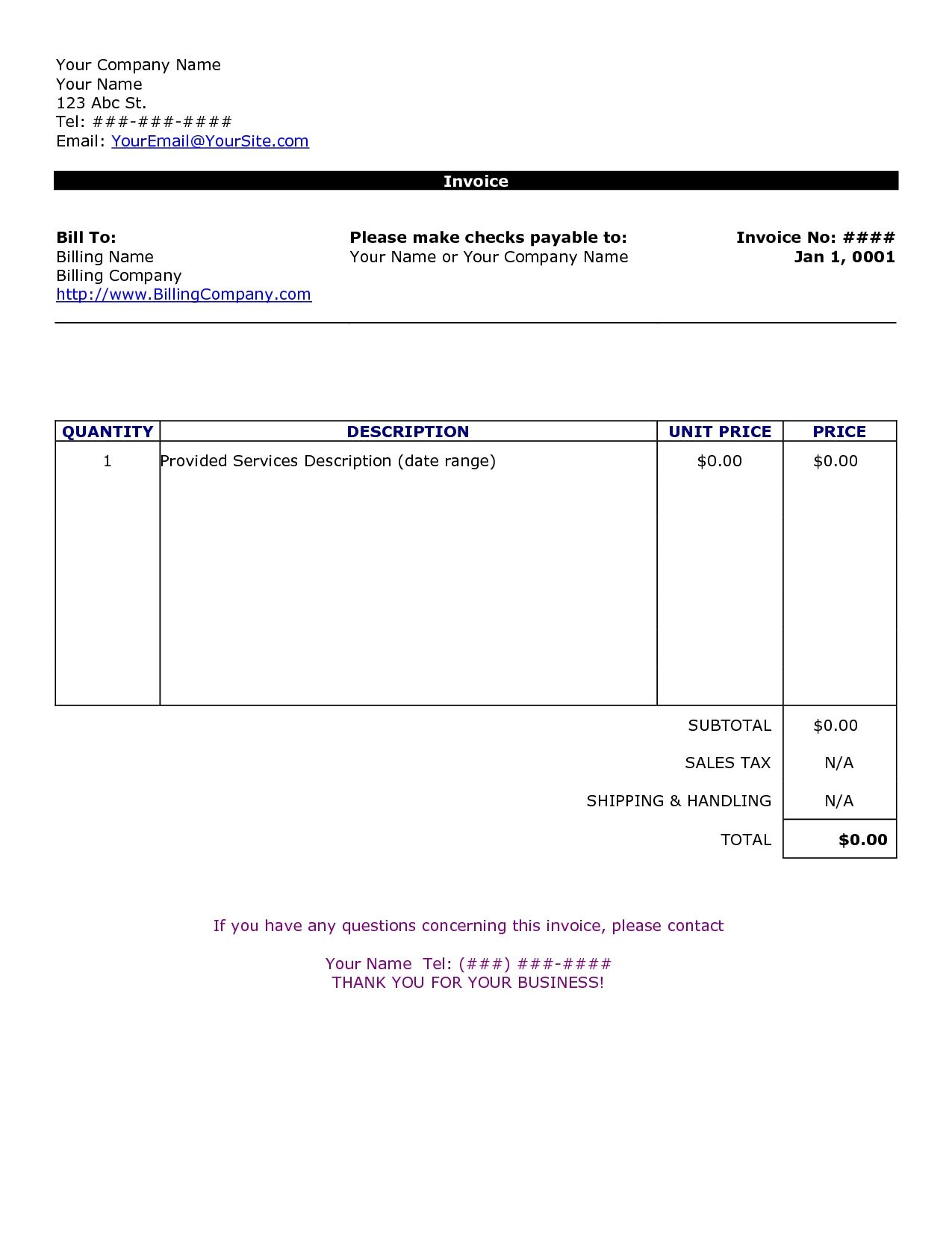 003 Word Invoice Template Free Ideas Excellent Templates Pertaining To Microsoft Office Word Invoice Template