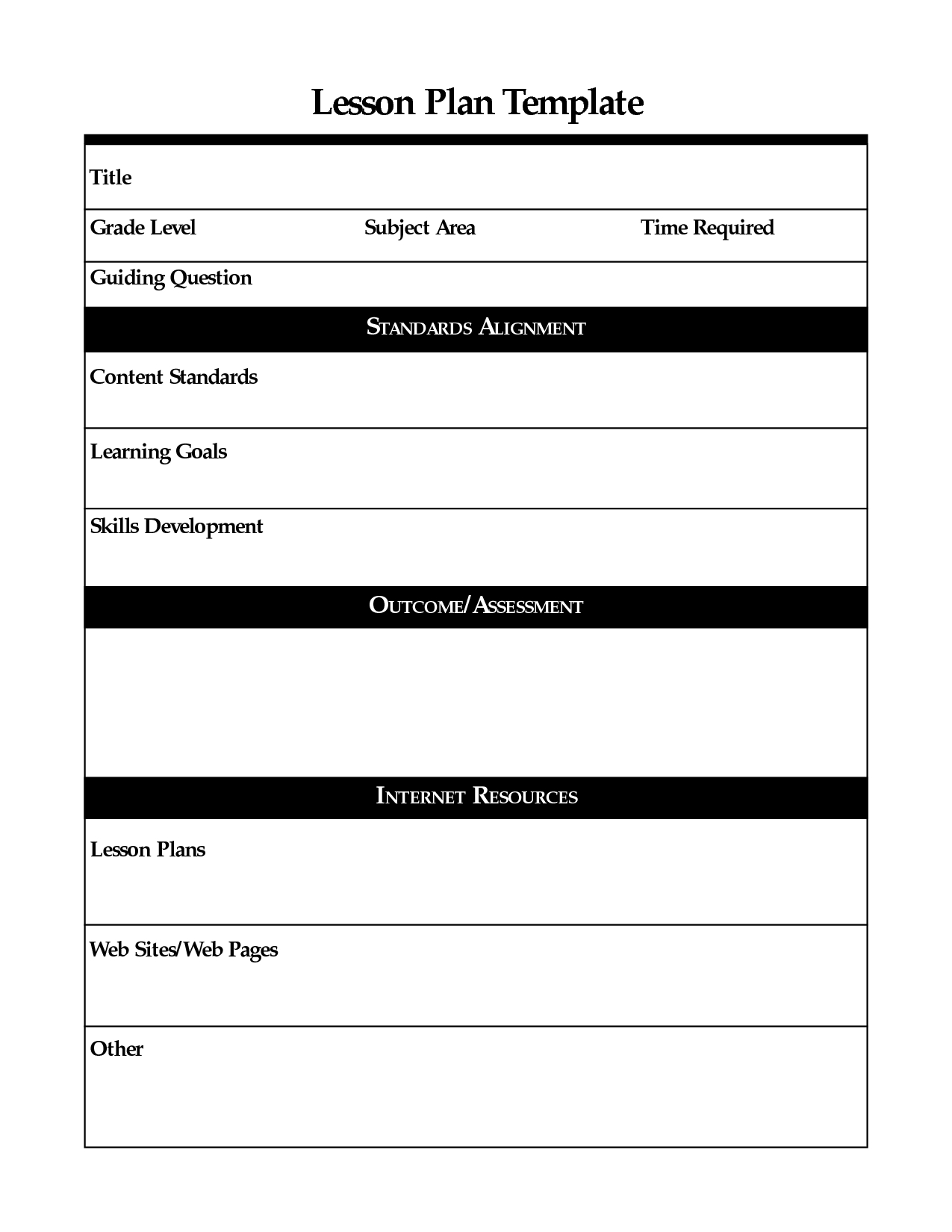 005 Word Lesson Plan Template Blank Pdf Free Formidable Regarding Madeline Hunter Lesson Plan Template Word
