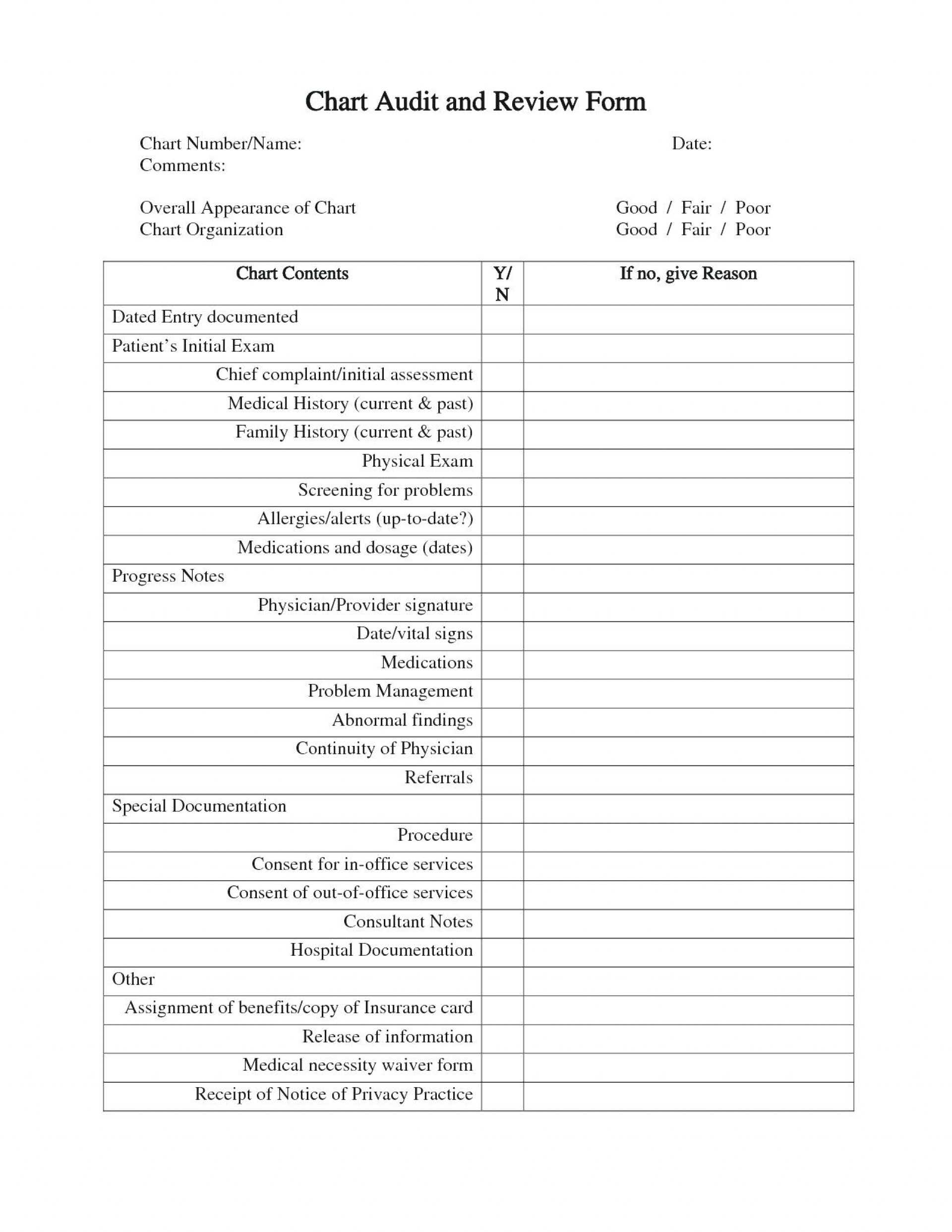 Medical History Chart Template