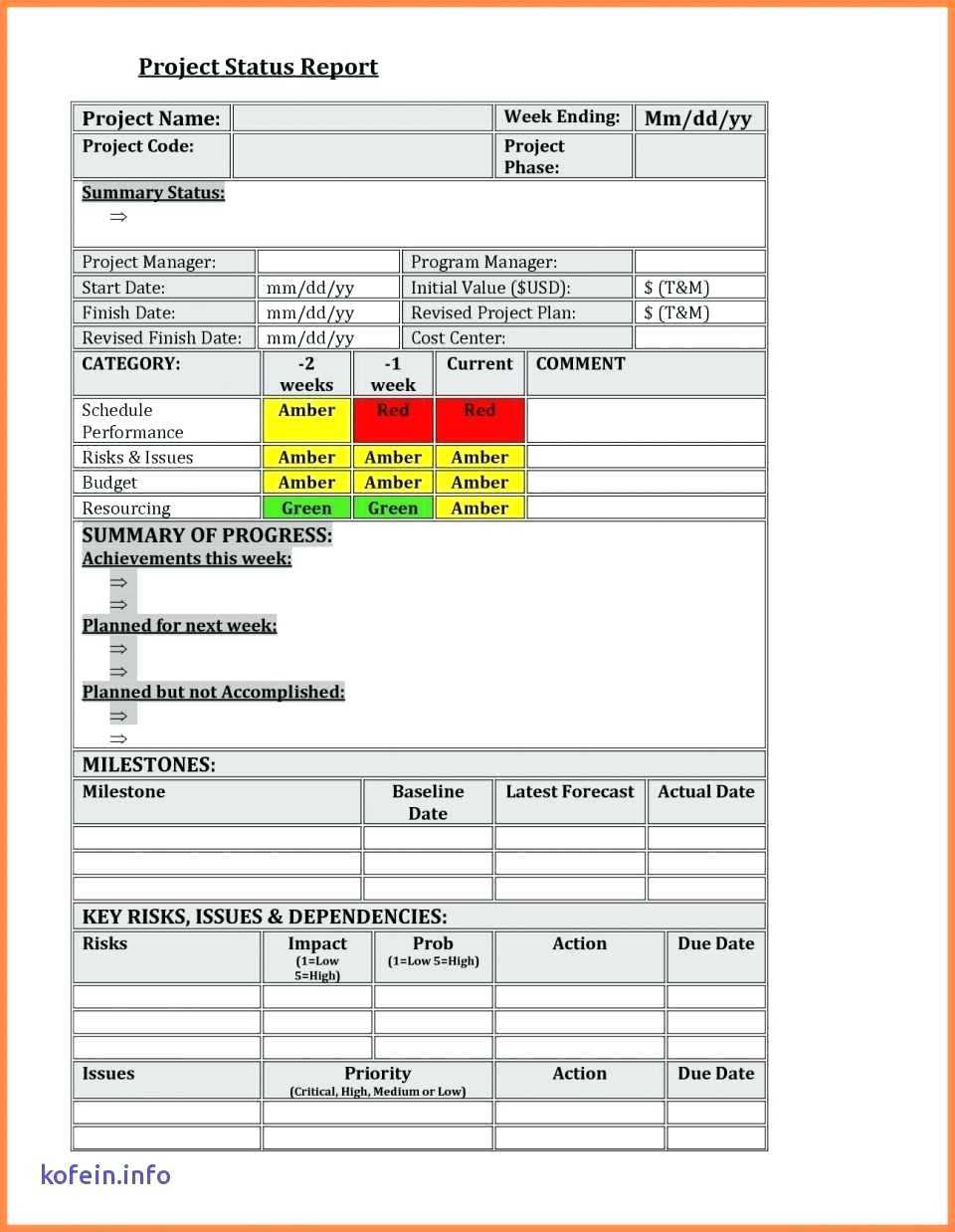 008 Weekly Status Report Template Excel Astounding Ideas With Regard To Project Weekly Status Report Template Ppt