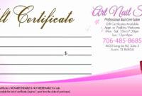 011 Template Ideas Salon Gift Amazing Certificate Printable with Nail Gift Certificate Template Free