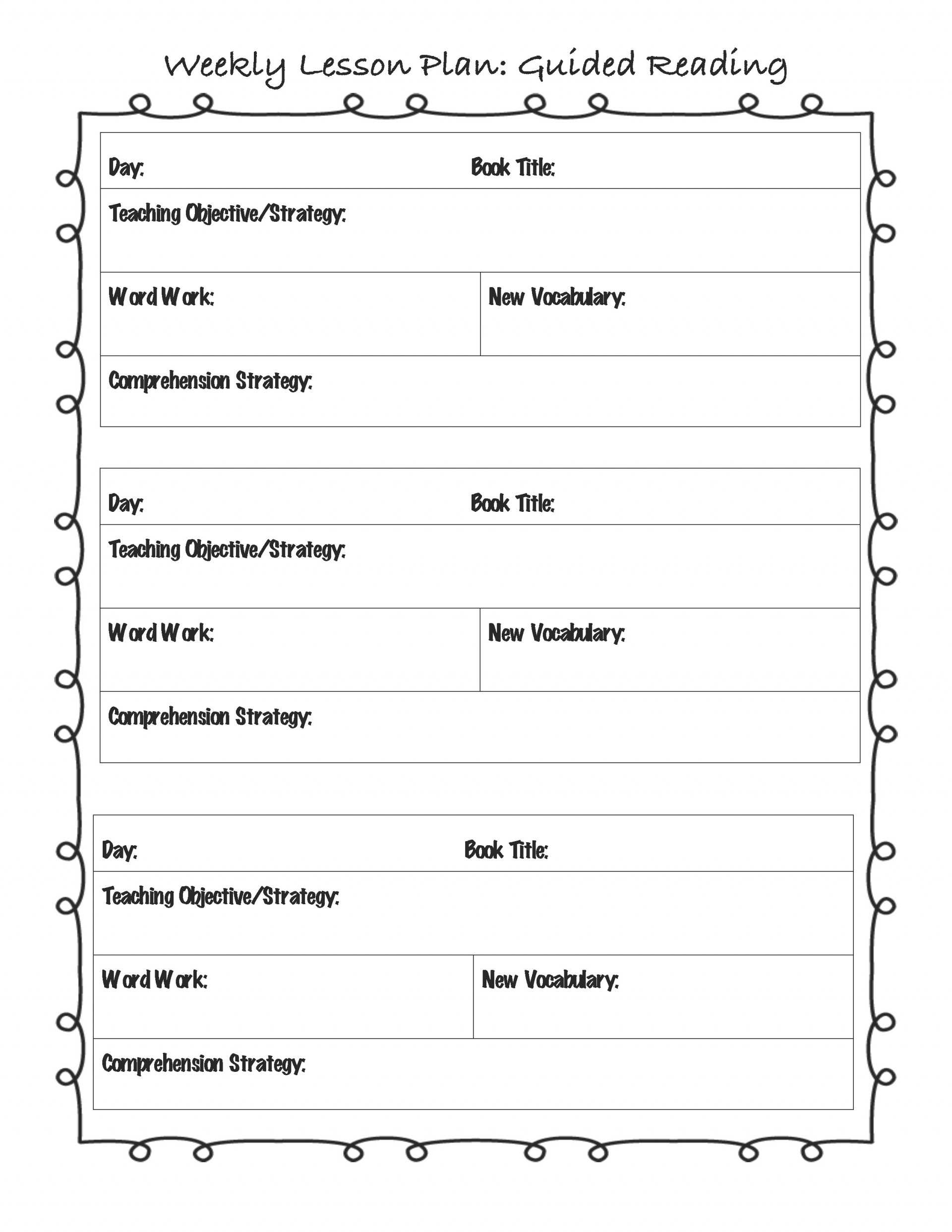 013 Preschool Daily Lesson Planate Thegam On Fresh K To In With Preschool Weekly Report Template