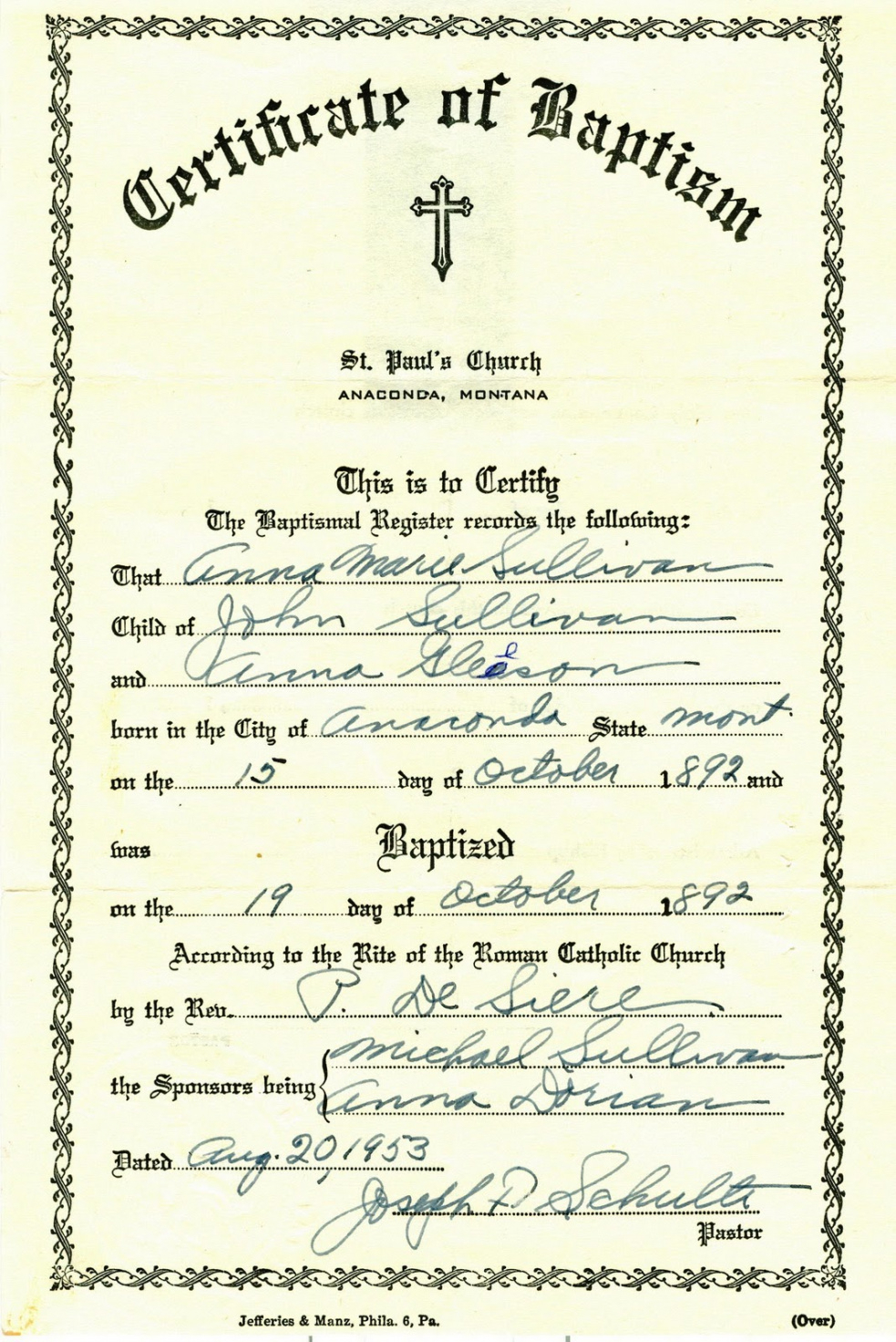 015 Certificate Of Baptism Template Ideas Roman Catholic Pertaining To Roman Catholic Baptism Certificate Template