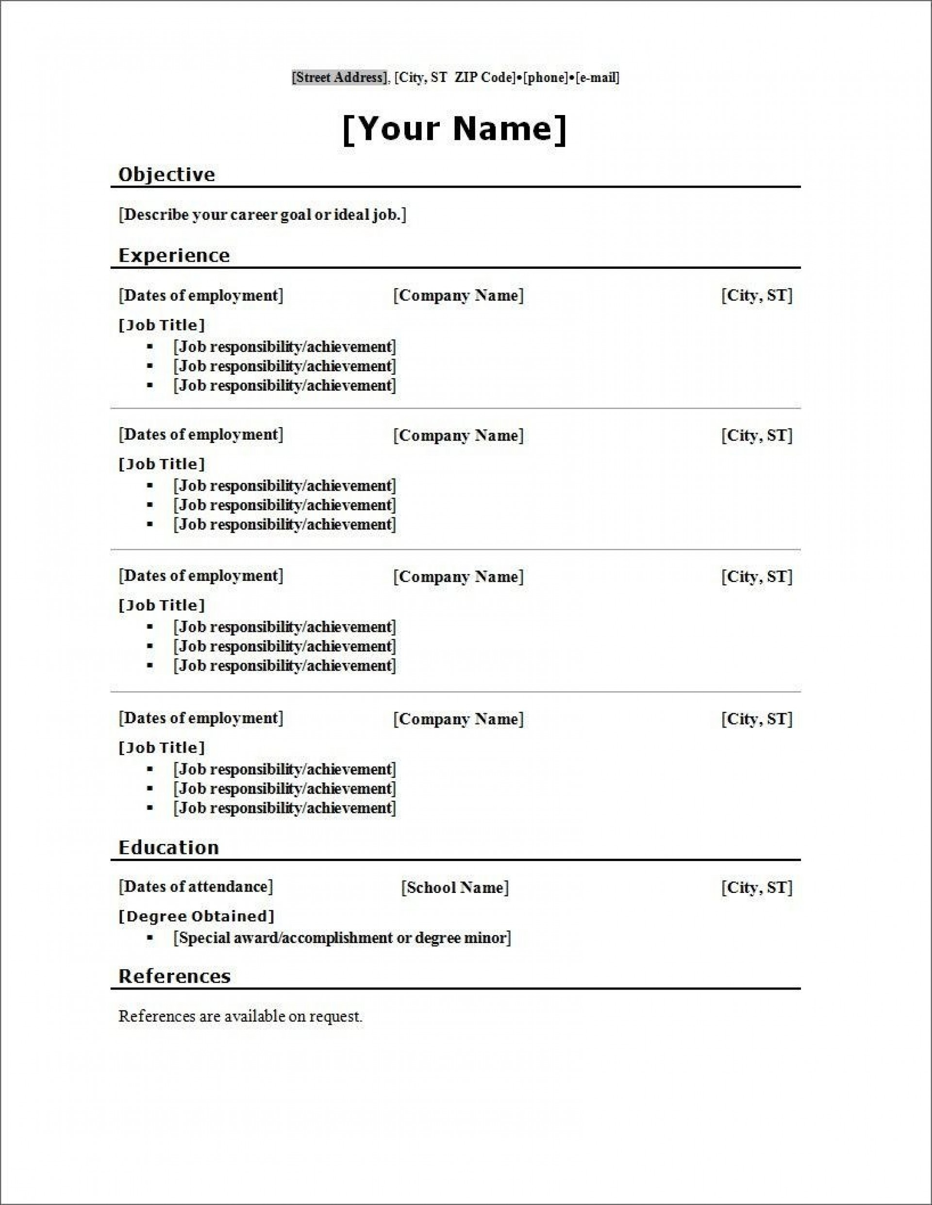 018 Template Ideas Microsoft Word Resume Top Ms With Picture Intended For Free Blank Resume Templates For Microsoft Word