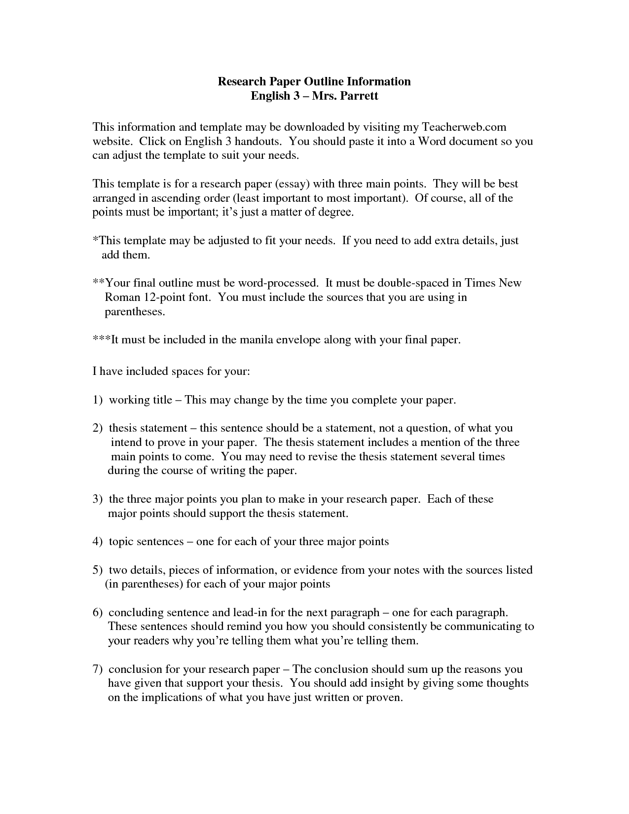 019 Examples Of Thesis Statements For Researchs Template For Word Apa Template 6Th Edition