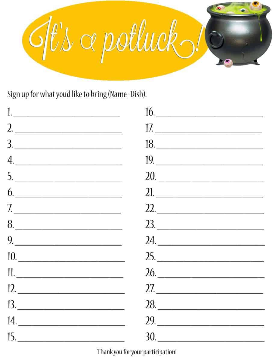 022 Template Ideas Potluck Sign Up Sheet Exceptional Free Intended For Potluck Signup Sheet Template Word