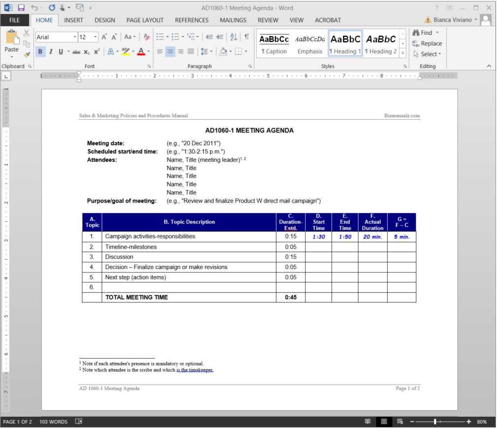 027 Meeting Agenda Template Ideas Ms Word Phenomenal Regarding Agenda Template Word 2010