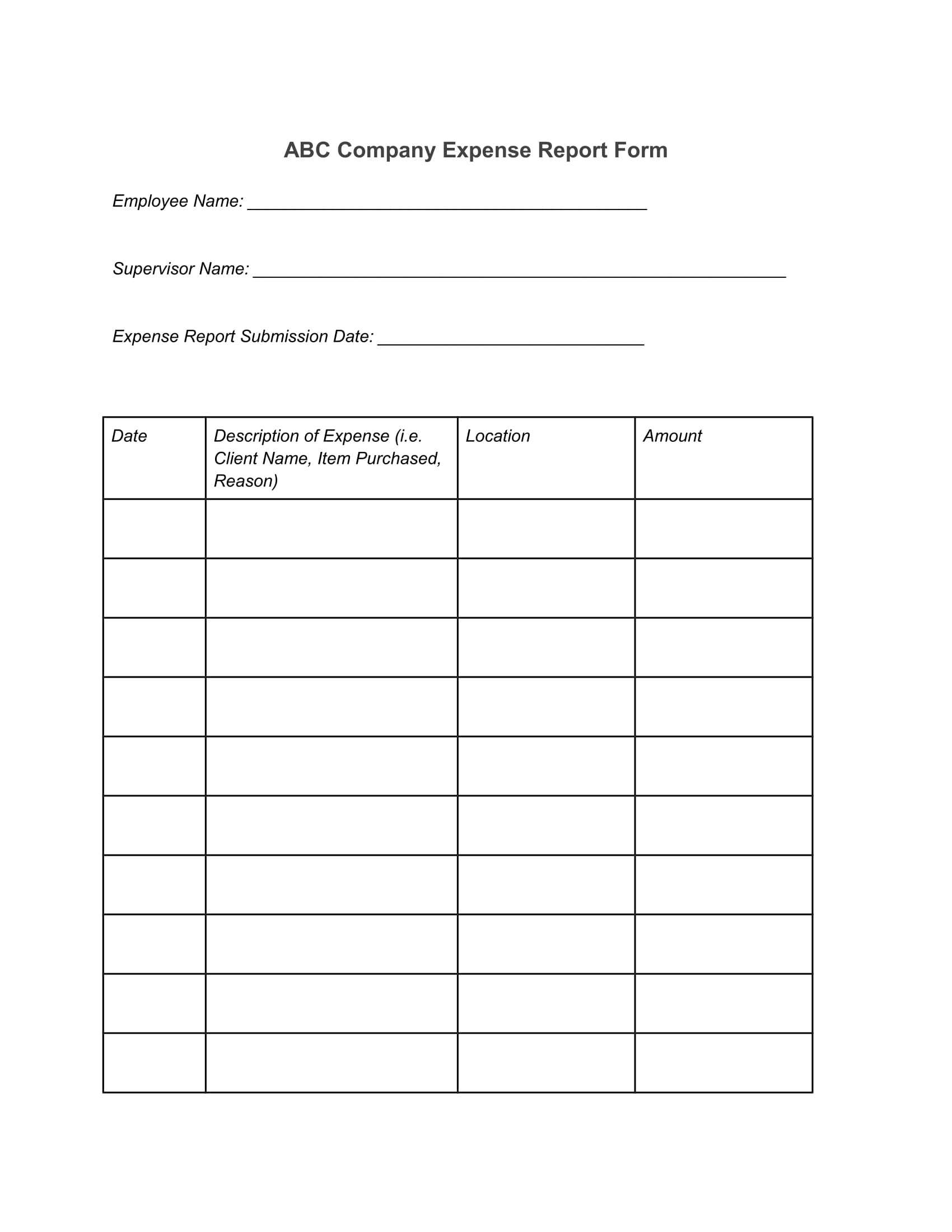 037 Employee Expense Report Template Company Credit Card For Company Credit Card Policy Template