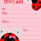 1) Free Printable Ladybug Invitation Blank Template. 2 Pertaining To Blank Ladybug Template