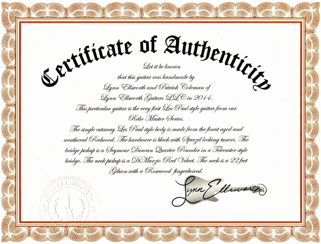10 Authenticity Certificate Templates | Proposal Sample Pertaining To Photography Certificate Of Authenticity Template