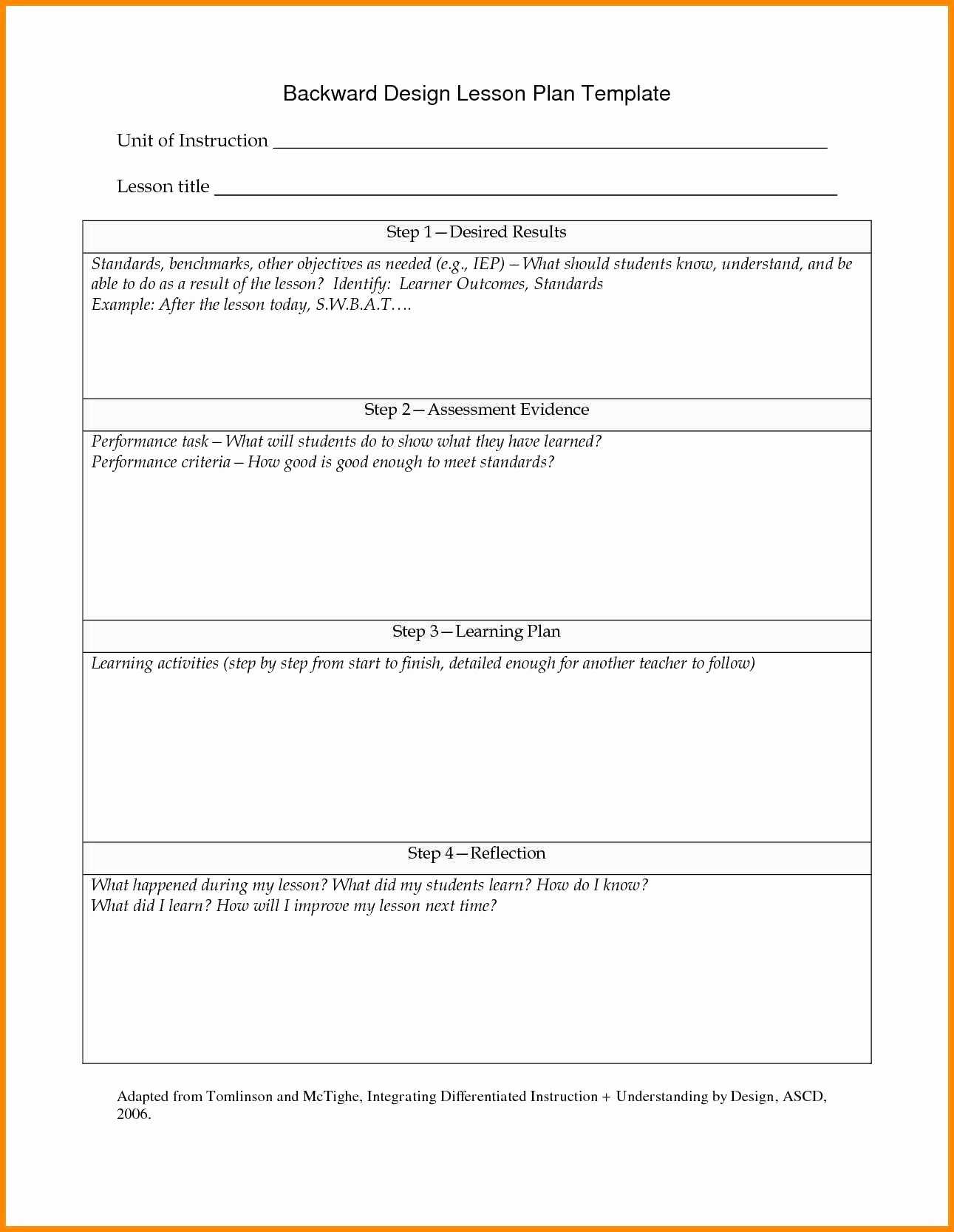 10 Backwards Design Lesson Plan Template | Resume Samples For Madeline Hunter Lesson Plan Template Blank