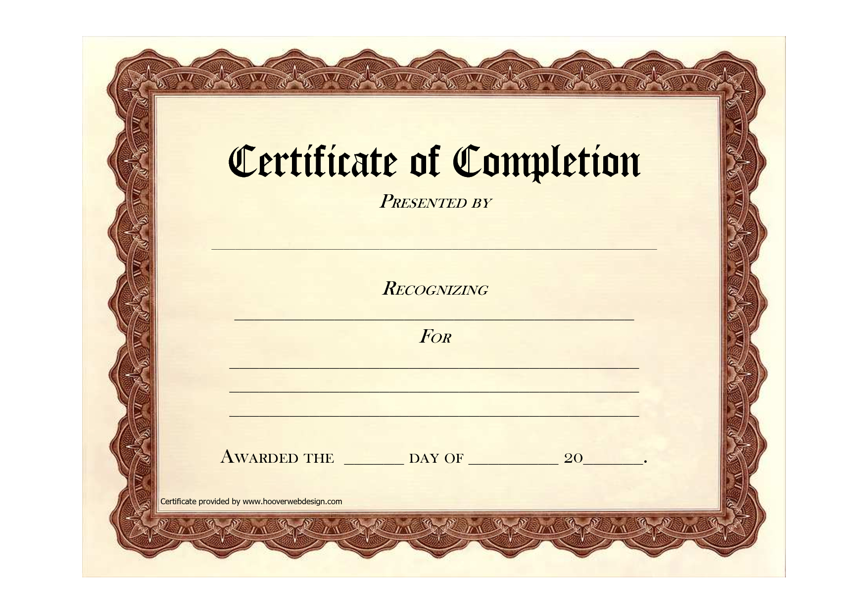 10 Certificate Of Completion Templates Free Download Images Intended For Free Completion Certificate Templates For Word