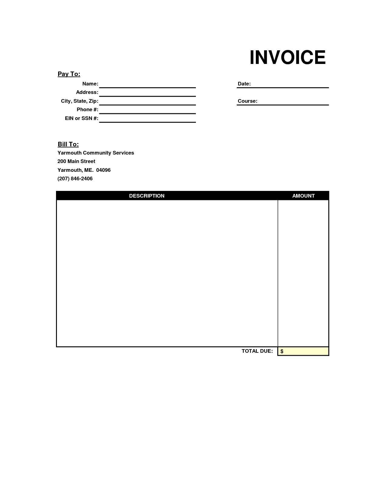 10 Images About Invoice On Pinterest Shops Words And For Within Community Service Template Word