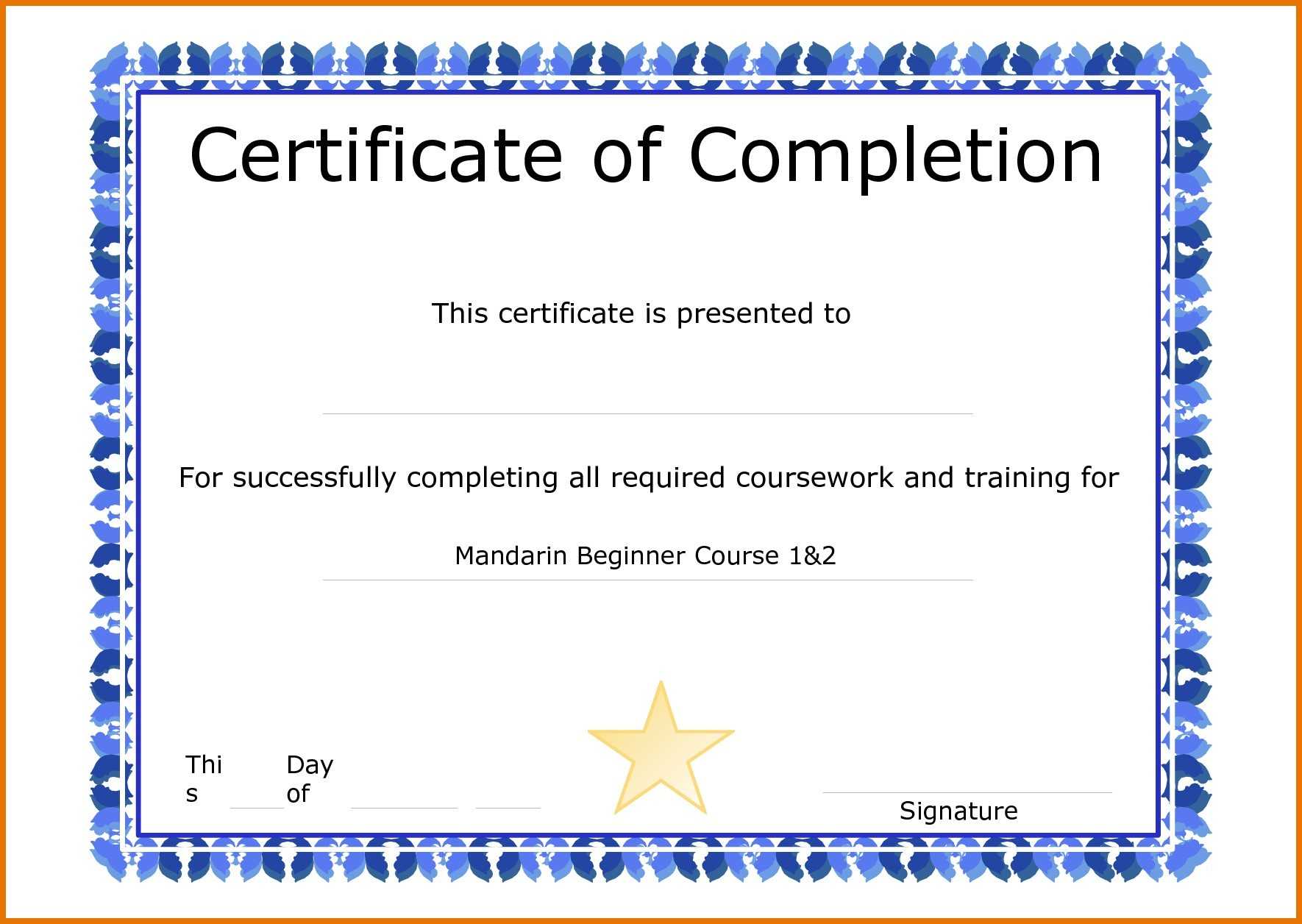 10 Microsoft Word Templates Certificates | Proposal Sample With Regard To Microsoft Word Certificate Templates