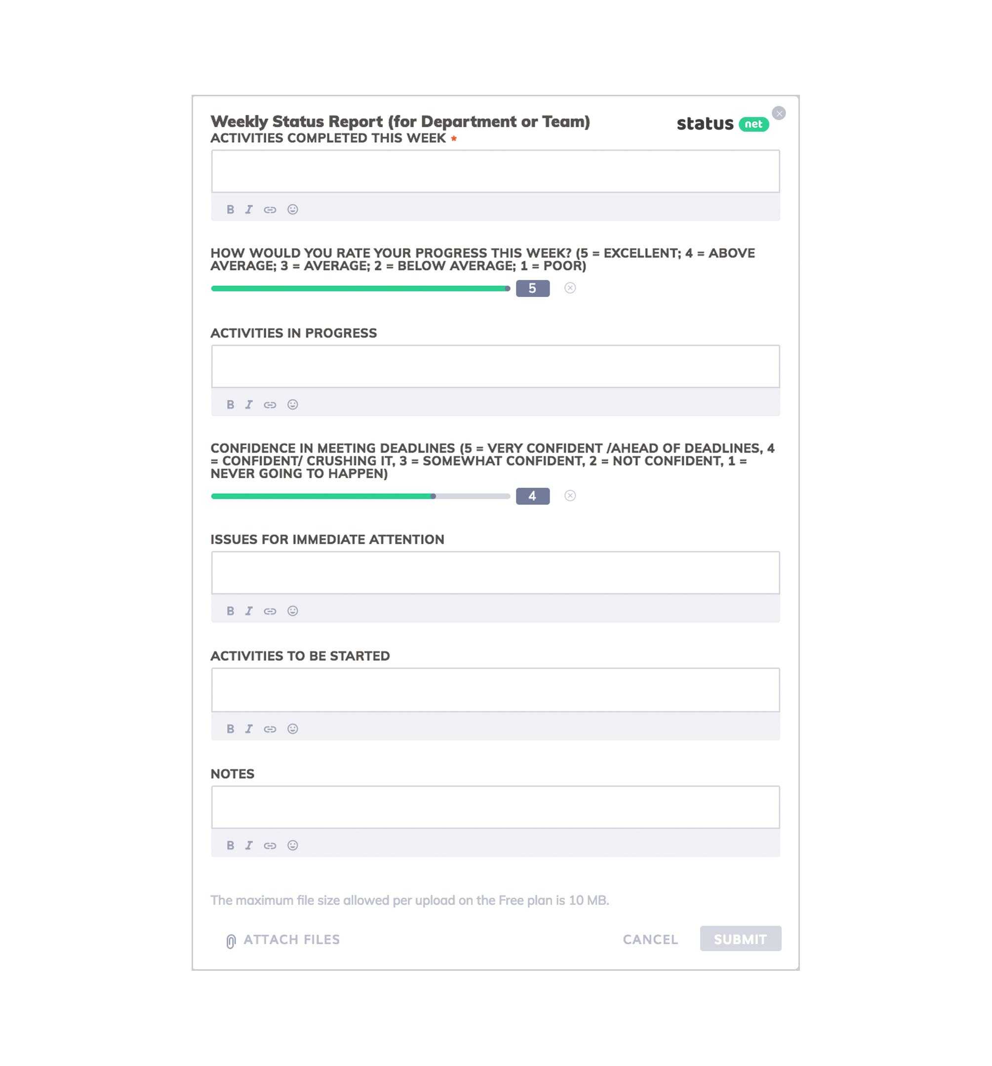 10 Outstanding Templates Of Weekly Reports | Free Download Regarding Marketing Weekly Report Template