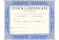 10+ Share Certificate Templates | Word, Excel &amp; Pdf with Blank Share Certificate Template Free