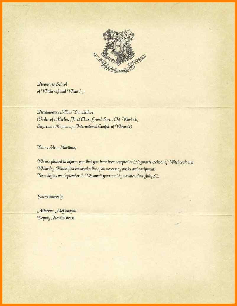 11+ Harry Potter Acceptance Letter Template Download Regarding Harry Potter Certificate Template