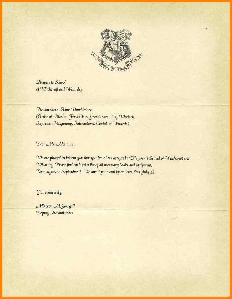 11+ Harry Potter Acceptance Letter Template Download Regarding Harry Potter Certificate Template