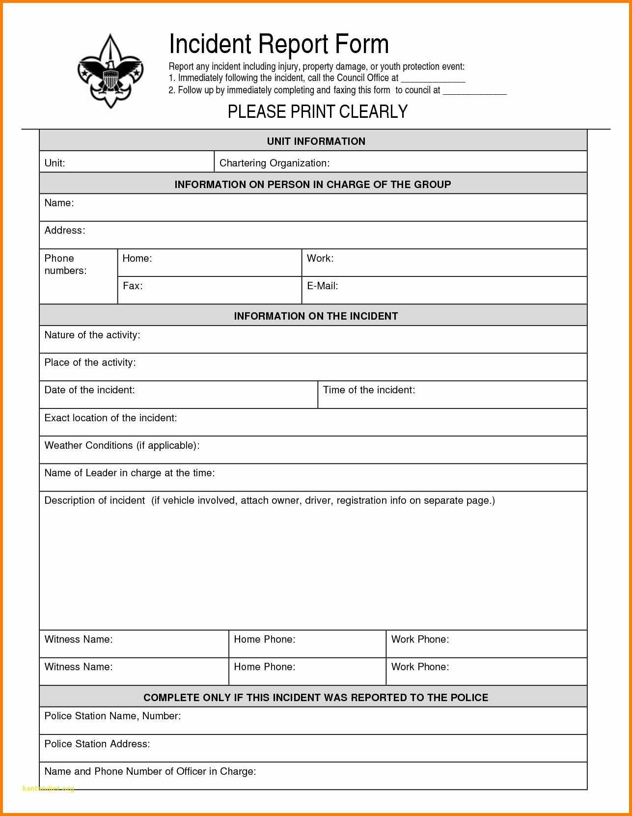 11+ Sample Incident Report Forms | Instinctual Intelligence Pertaining To It Incident Report Template