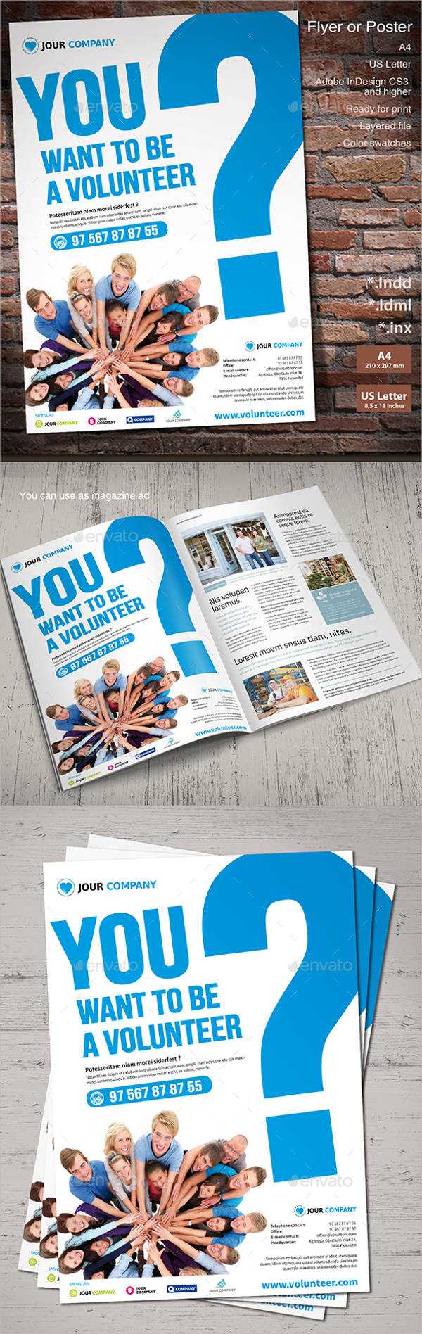 11+ Volunteer Flyers – Ms Word, Pages, Psd, Vector Eps Throughout Volunteer Brochure Template