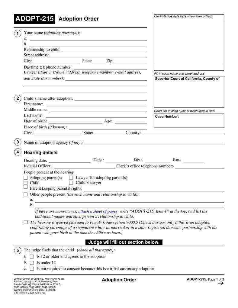 12+ Adoption Paper Templates - Pdf | Free & Premium Templates For Child Adoption Certificate Template