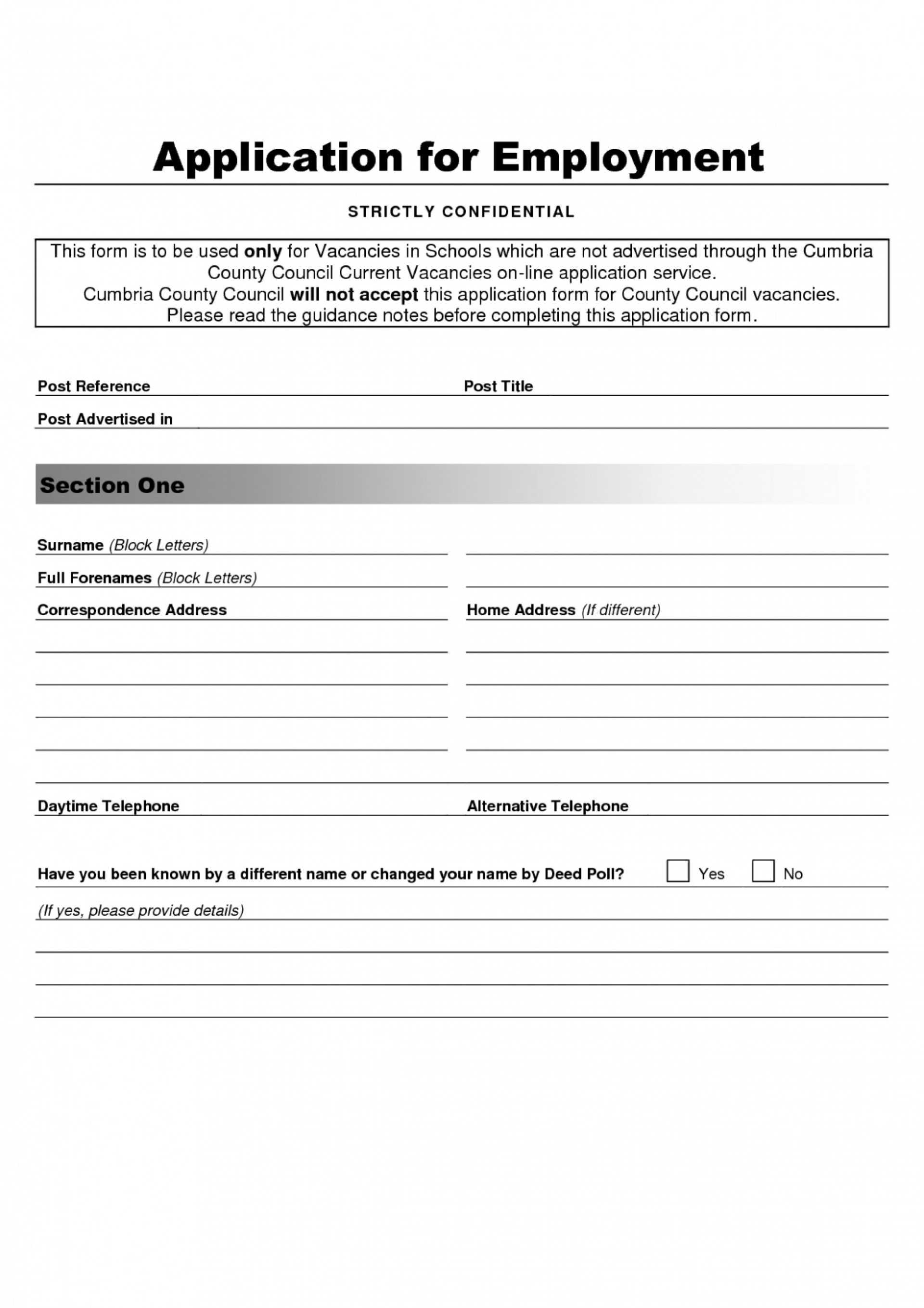 12+ Format Of Application Form | Leterformat Within Job Application Template Word Document