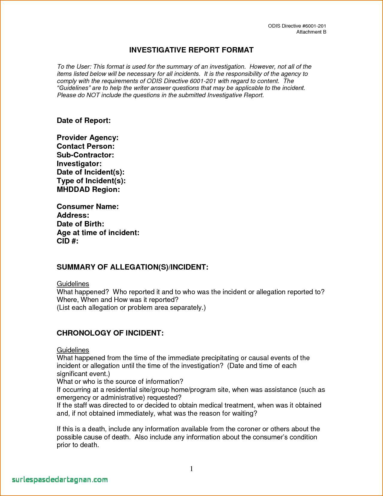 12+ Investigation Report Template | Sopexample With Investigation Report Template Doc