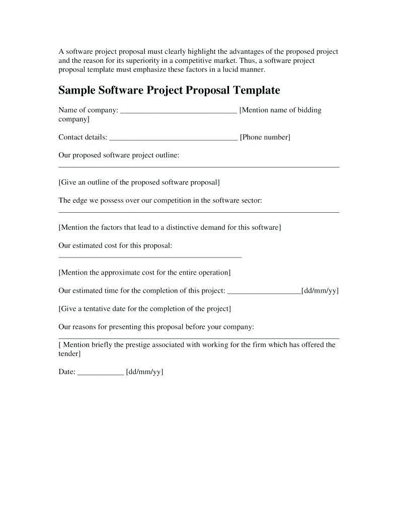 12+ Software Project Proposal Examples – Pdf, Word | Examples For Software Project Proposal Template Word
