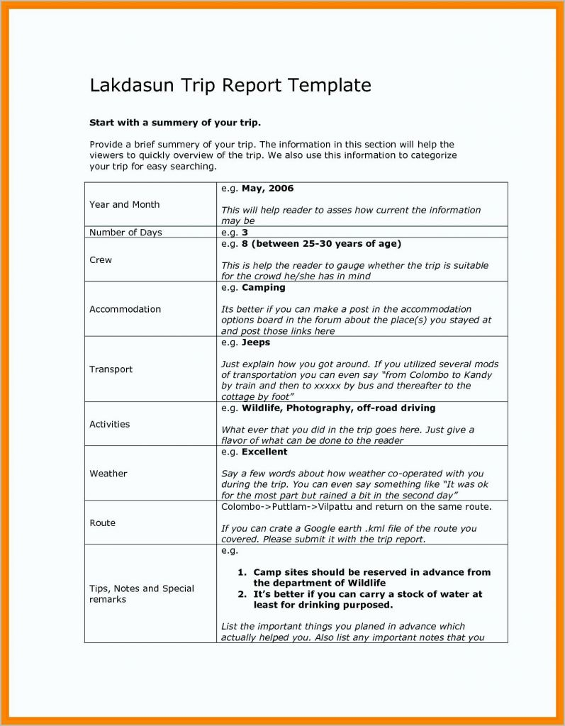 13 + Business Trip Report Examples - Pdf, Word, Apple Pages Within Business Trip Report Template
