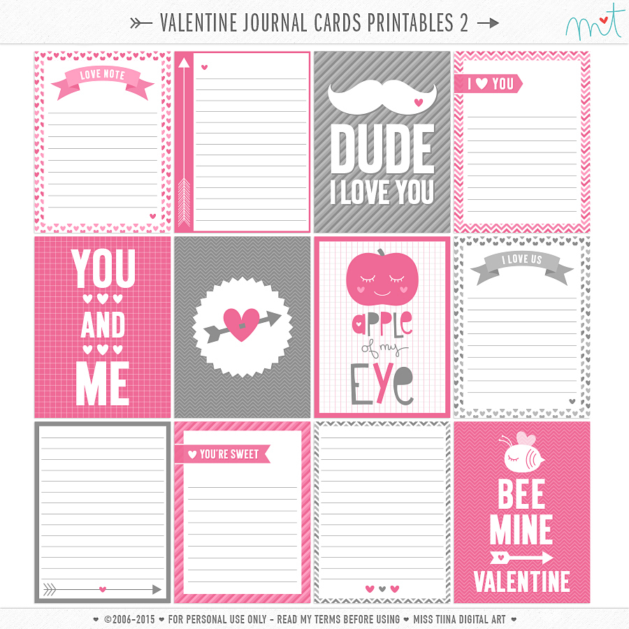 14 Days Of Free Valentine's Printables Day 6 | Misstiina With Regard To 52 Reasons Why I Love You Cards Templates Free