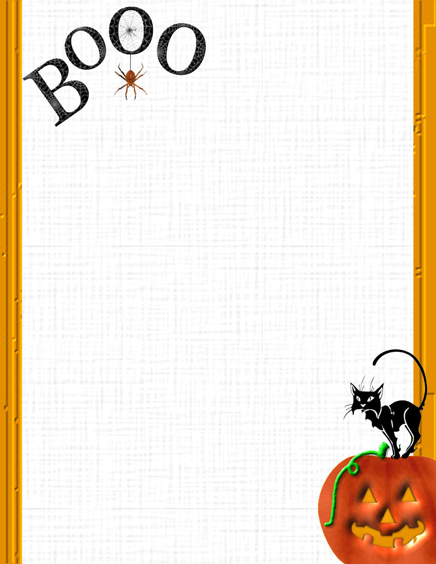 15 Best Photos Of Halloween Stationery Paper – Free Word Inside Free Halloween Templates For Word