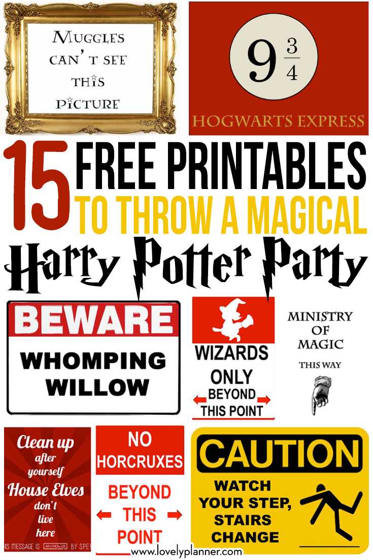 15 Free Harry Potter Party Printables – Part 2 – Lovely Planner With Get Out Of Jail Free Card Template