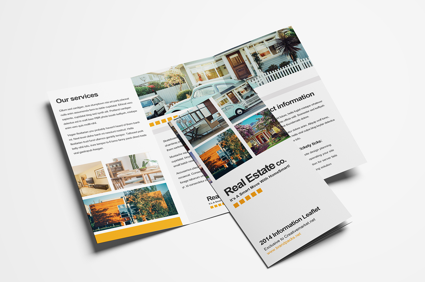 15 Free Tri Fold Brochure Templates In Psd & Vector – Brandpacks For E Brochure Design Templates