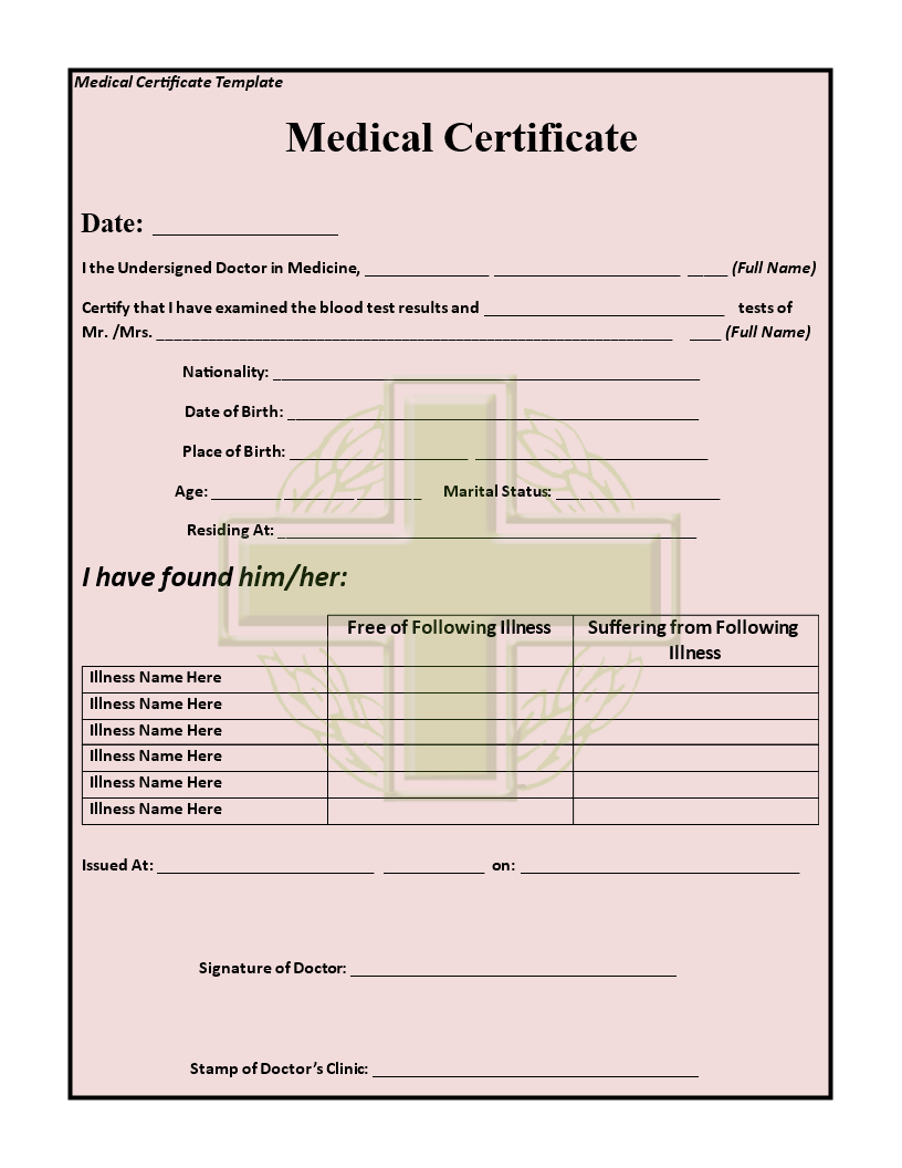 15+ Medical Certificate Templates For Sick Leave – Pdf, Docs Within Fake Medical Certificate Template Download