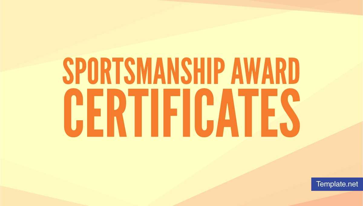 15+ Sportsmanship Award Certificate Designs & Templates With Regard To Rugby League Certificate Templates