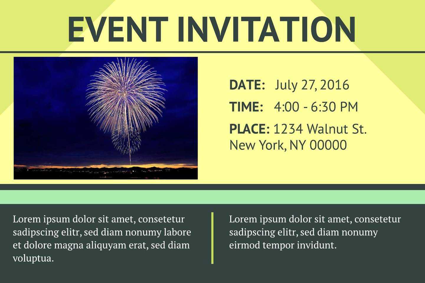 16 Free Invitation Card Templates & Examples – Lucidpress With Regard To Event Invitation Card Template