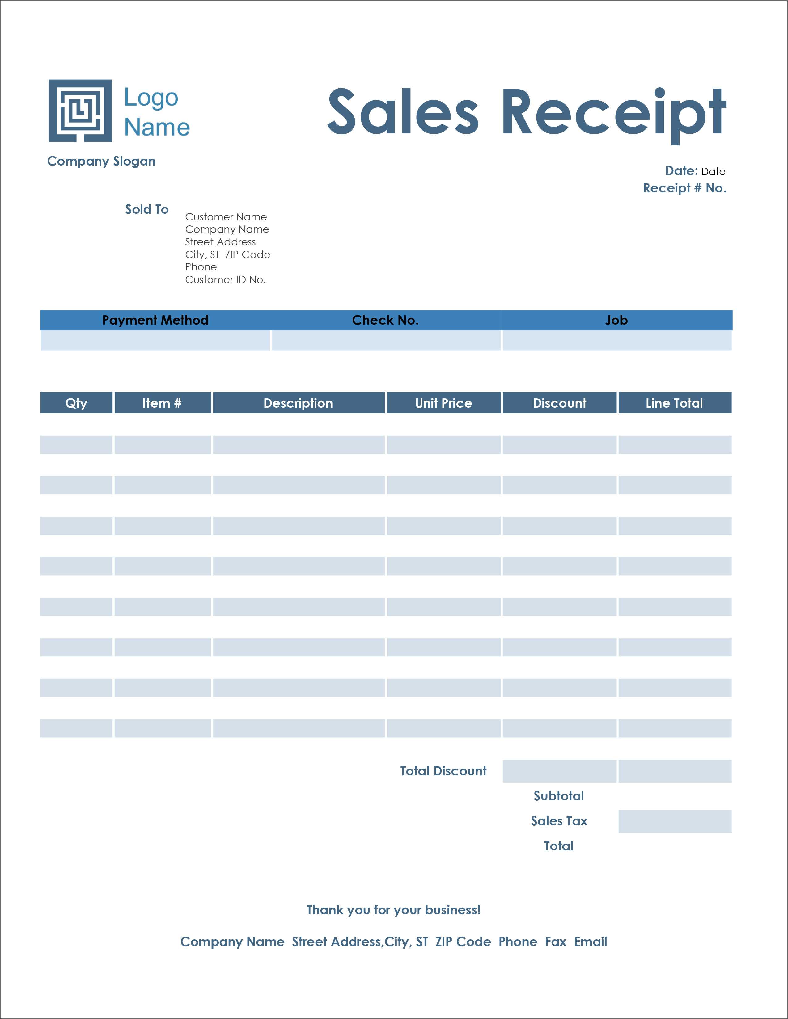 16 Free Receipt Templates – Download For Microsoft Word Regarding Microsoft Office Word Invoice Template