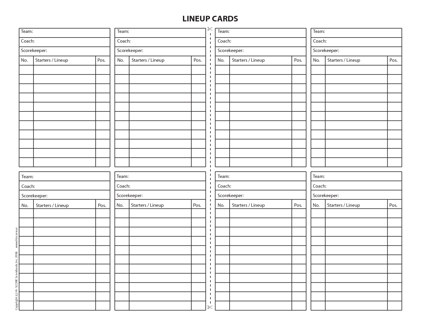 18 Useful Baseball Lineup Cards | Kittybabylove Regarding Dugout Lineup Card Template