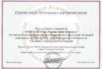 18Th International Conference On Education, Learning And inside International Conference Certificate Templates