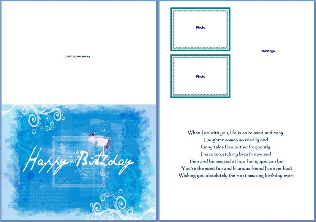 19 Birthday Card Templates For Word Images - Free Birthday Throughout Microsoft Word Birthday Card Template