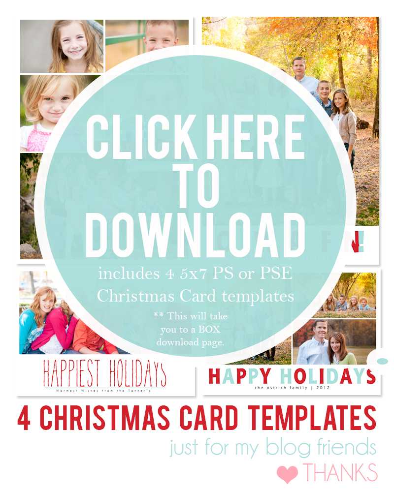 19 Christmas Card Photoshop Templates Free Images – Free For Free Photoshop Christmas Card Templates For Photographers