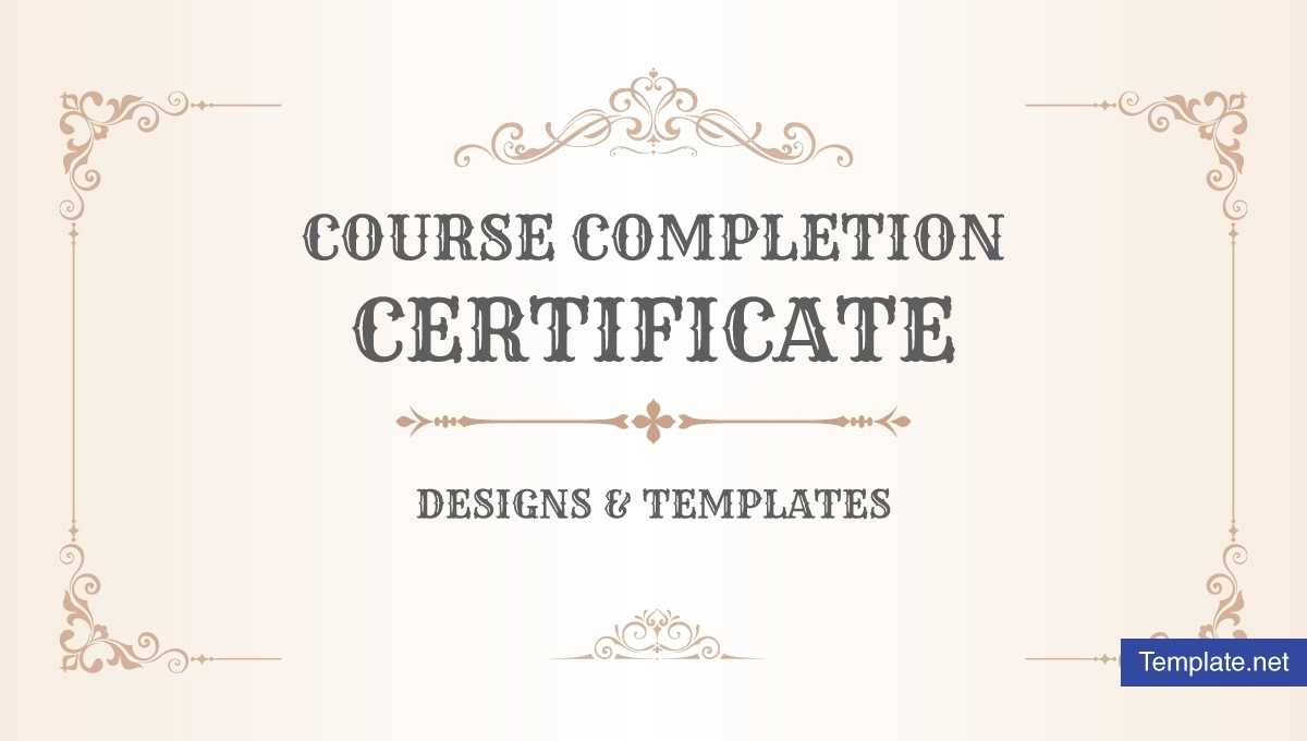 19+ Course Completion Certificate Designs & Templates – Psd Throughout Indesign Certificate Template