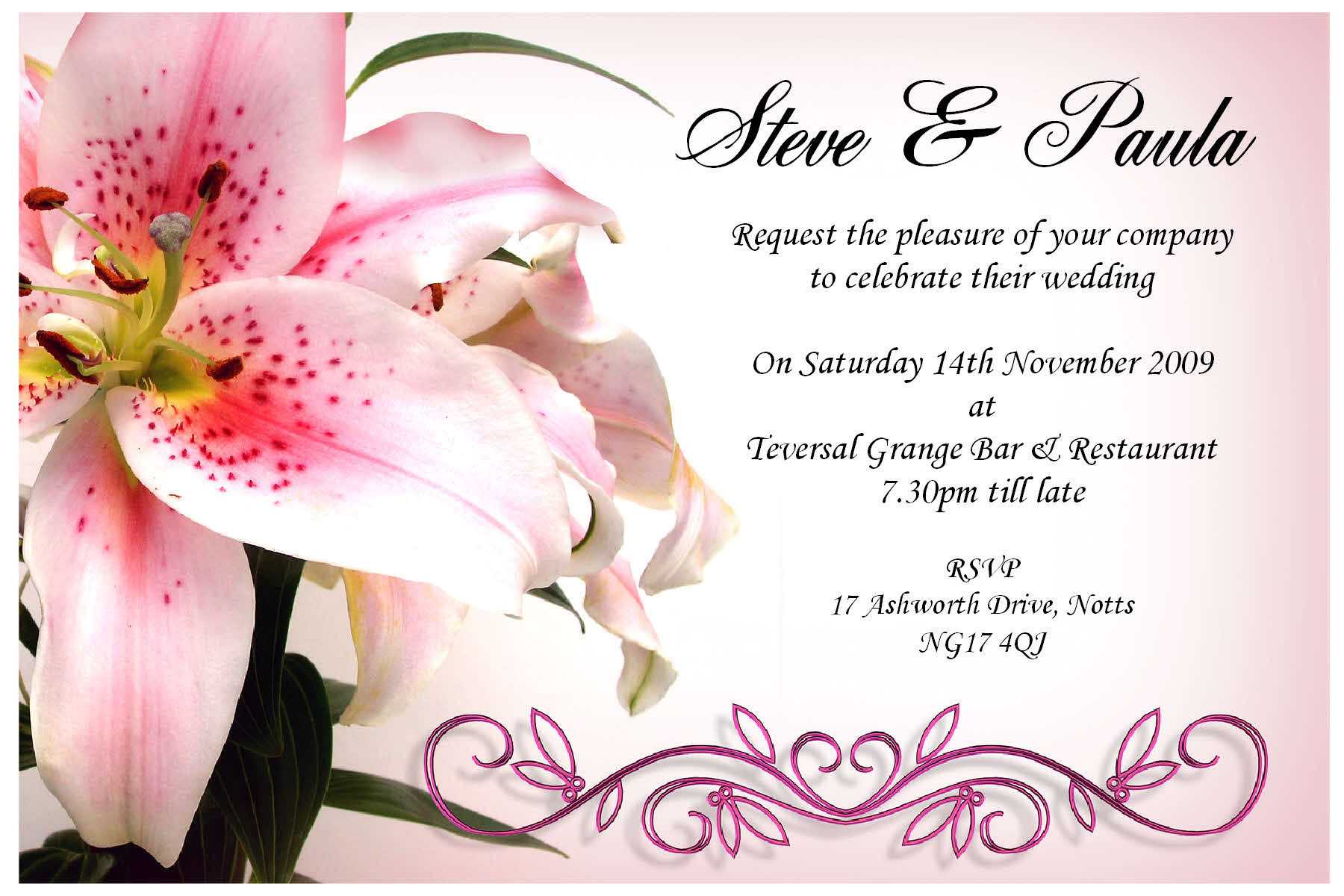 19 Wedding Invitation Cards Templates Designs Images For Sample Wedding Invitation Cards Templates