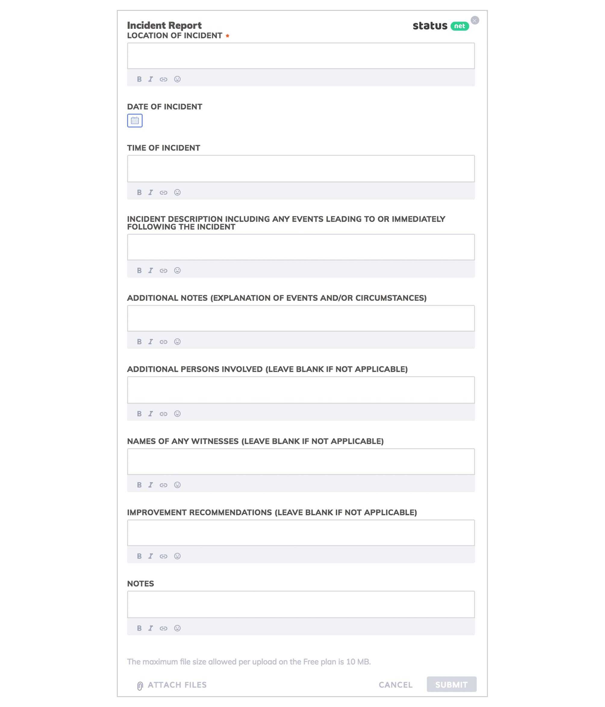 2 Key Elements Of A Near Miss Report [Free Form Templates] Within Near Miss Incident Report Template